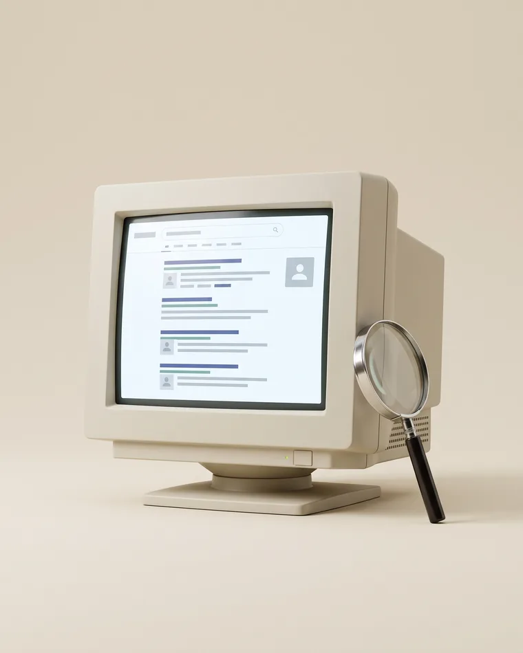 SEO shown on a retro computer